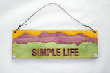 Adventure Reminder Sign (Green Top Mountain, Purple Letter Cut Out/Base)