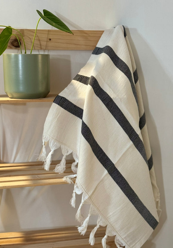 Turkish Cotton Striped Hand Towel