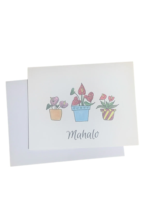 Anthurium Greeting cards (Mahalo)