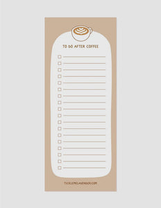 To Do After Coffee Notepad