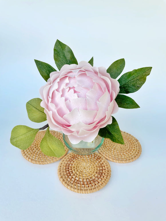 Soft Blush Peony Bud Vase