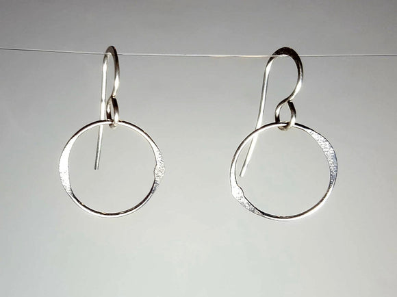 Sterling Silver Small Circle Earrings
