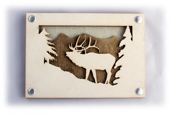 Small Mountain Layered Decor - White Elk