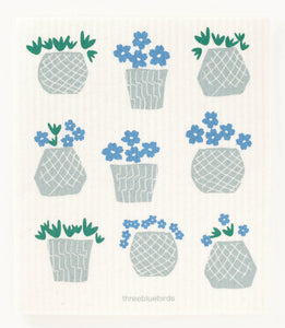 Flower Pots Swedish Dishcloths