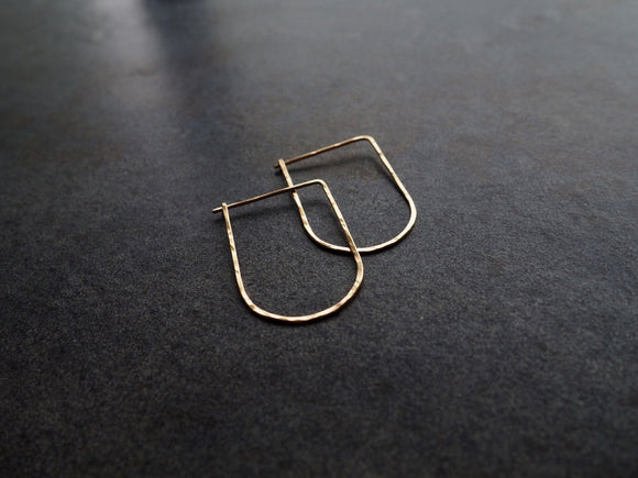 Gold Arch Loop Earrings