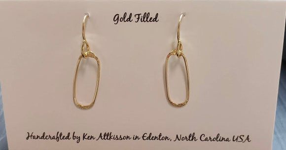 14k Gold Filled Earrings Small Oval