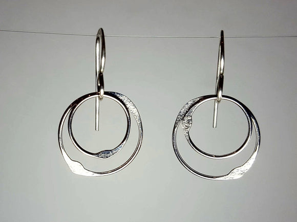 Sterling Silver Multiple Circles Earrings