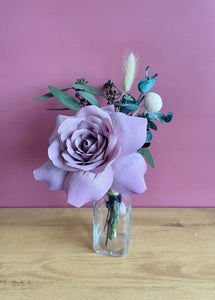 Purple Rose Bud Vase