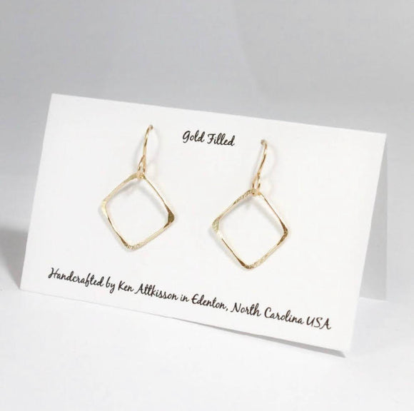 Small Squares Earrings (14K Gold Filled)
